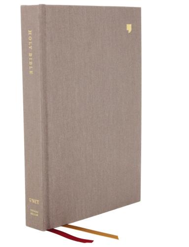 Net Bible, Thinline Large Print, Cloth Over Board, Gray, Com