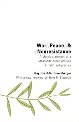 War Peace And Non Resistance