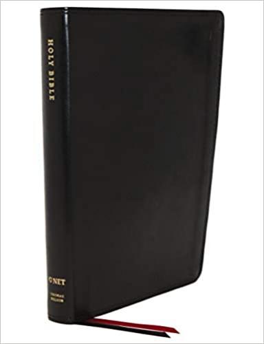 Net Bible Thinline Leathersoft Black, Comfort Print